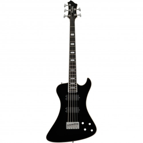 Hagstrom Nekromant 5 Bass - Black - NEW