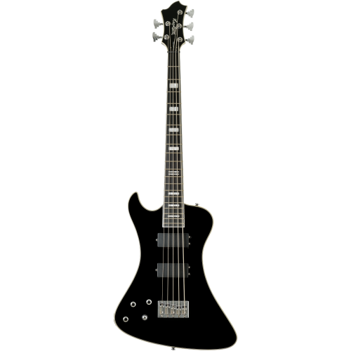 Hagstrom Nekromant 5 Bass - Black Left Hand - NEW