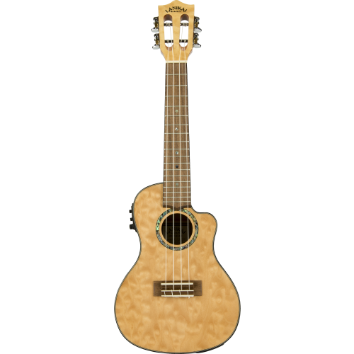 Lanikai Quilted Maple QM-NACEC Electric Natural Concert Ukulele