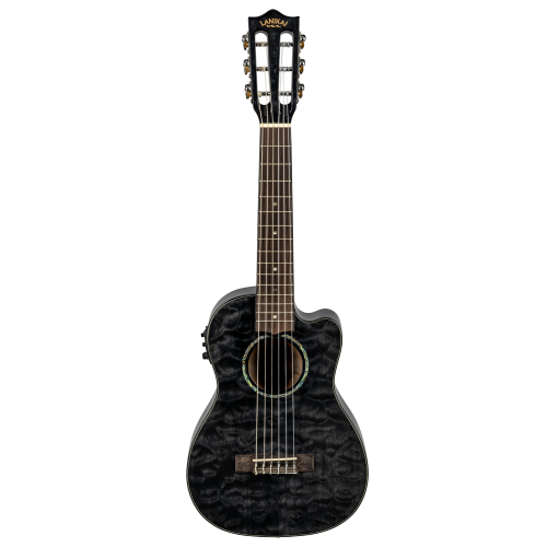 Lanikai Quilted Maple QM-BKCEG Electric Black Guitalele