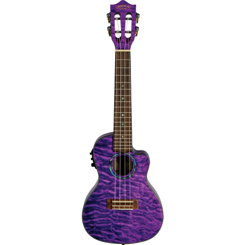 Lanikai Quilted Maple QM-PUCEC Electric Purple Concert Ukulele
