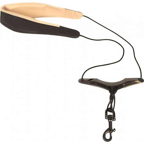 Protec Saxophone Neck Strap - Leather, Comfort Bar & Metal Snap, Size 22" Regular (LTC310)