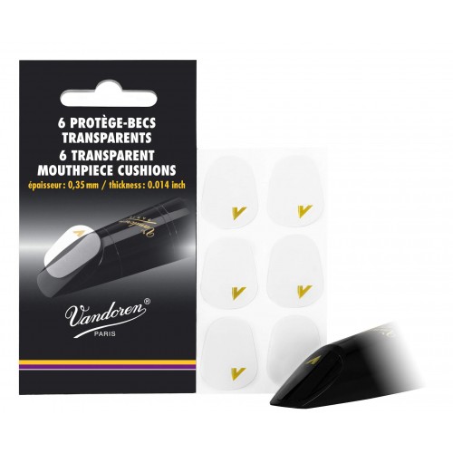 Vandoren Mouthpiece Cushions VMC6+ 0.35mm Clear - Set of 6