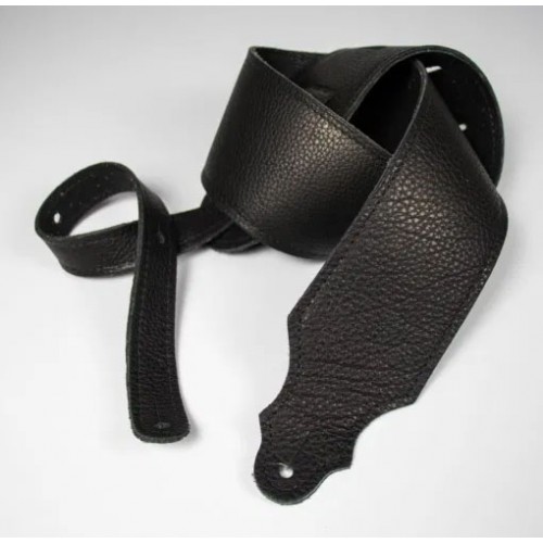 Franklin 3" Purist Glove Leather Guitar Strap - Black with Black Stitching