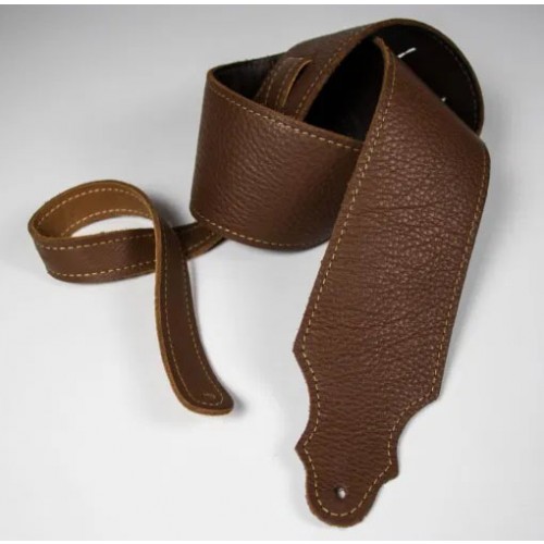 Franklin 3" Purist Glove Leather Guitar Strap - Caramel with Gold Stitching