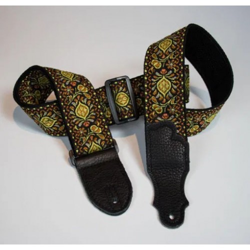 Franklin 2" Retro Folk Weave Guitar Strap - Yellow