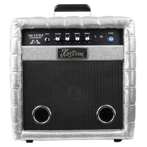 Kustom Cuda - 10 Watt Bass Guitar Combo Amplifier - Silver Tuck & Roll