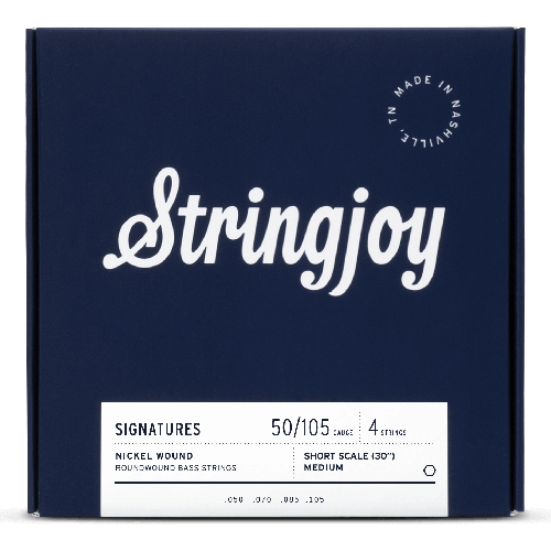 Stringjoy Signatures | Medium Gauge (50-105) 4 String Short Scale Nickel Wound Bass Guitar Strings