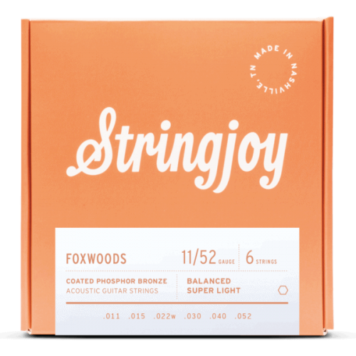 Stringjoy Foxwoods | Super Light Gauge (11-52) Coated Phosphor Bronze Acoustic Guitar Strings