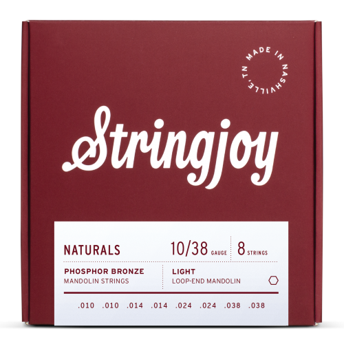 Stringjoy Naturals | Light Gauge (10-38) Phosphor Bronze Mandolin Strings
