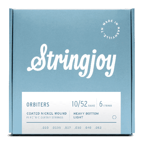 Stringjoy Orbiters | Heavy Bottom Light Gauge (10-52) Coated Nickel Wound Electric Guitar Strings