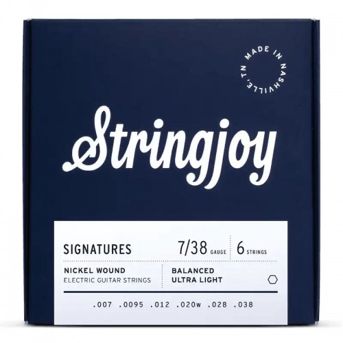 Stringjoy Signatures | Balanced Ultra Light (7-38) - Nickel Wound Electric Guitar Strings