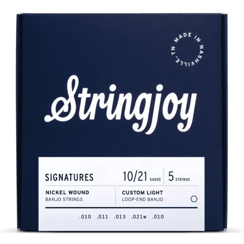 Stringjoy Signatures | Custom Light Gauge (10-21) 5 String Nickel Wound Banjo Strings