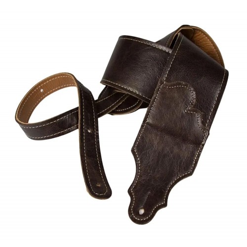 Franklin 3" Jackson Hole Aged Leather Guitar Strap - Chocolate