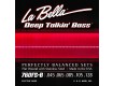 La Bella Bass Guitar Strings - Stainless Steel Flat Wound for Through Body Basses