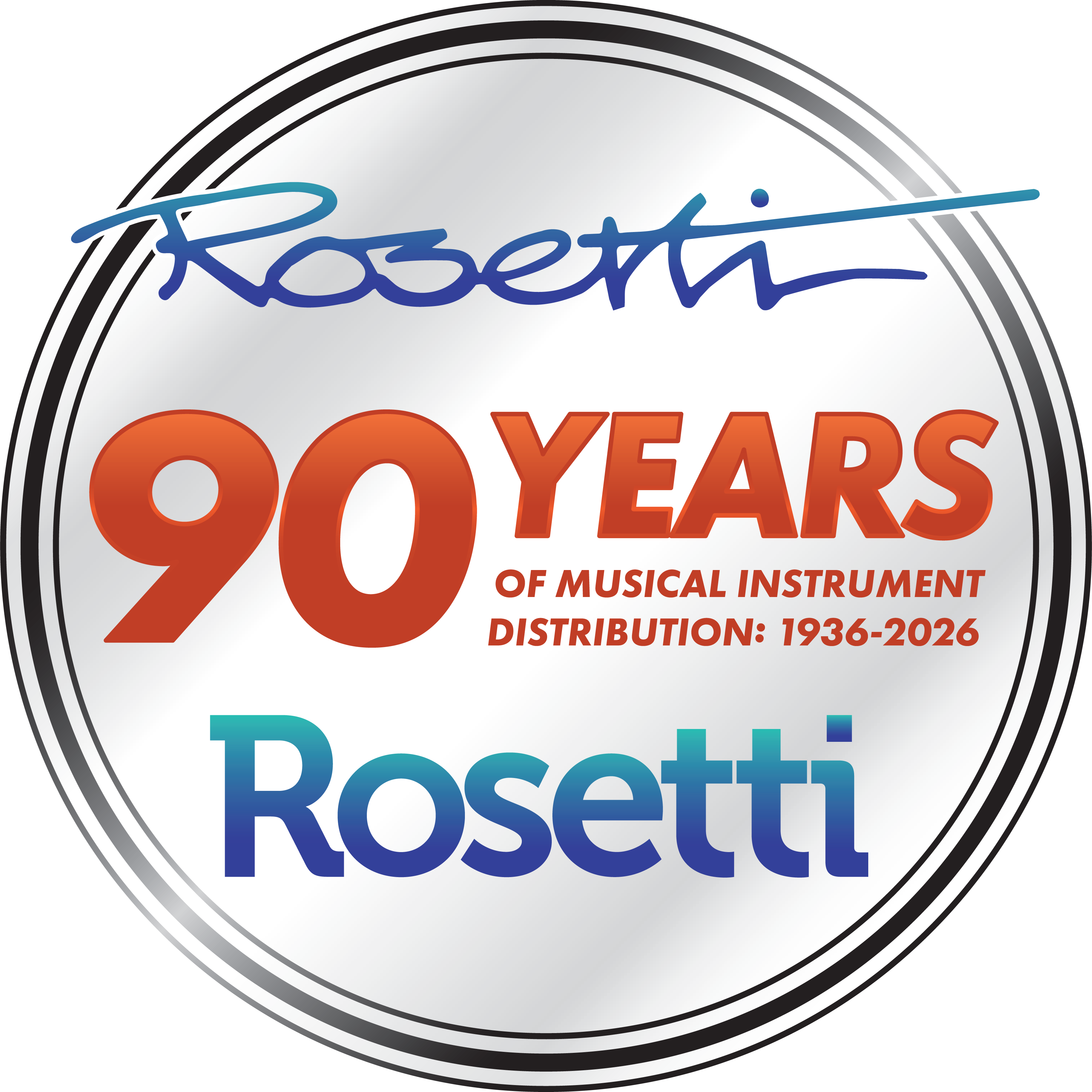 Rosetti 90th anniversary logo